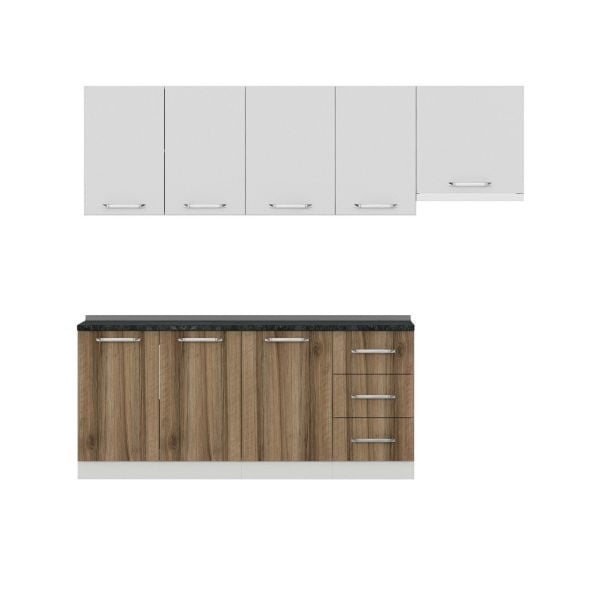 Minar 245 Cm Mutfak Dolabı Beyaz Dore 245-D8