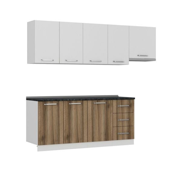 Minar 245 Cm Mutfak Dolabı Beyaz Dore 245-D8