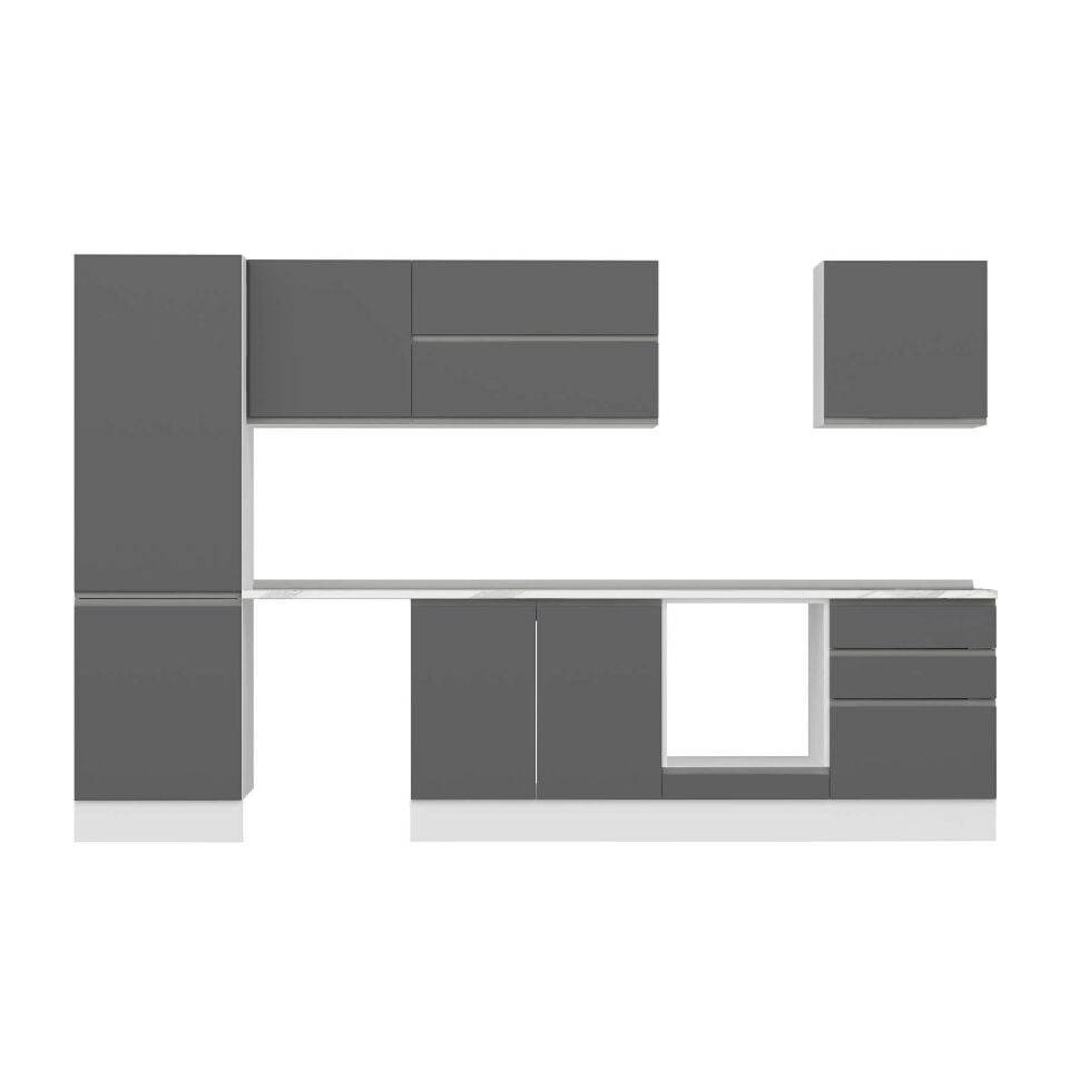 Alvinka 320X210 Cm High Gloss Mutfak Dolabı Mb-E80B60S60-2