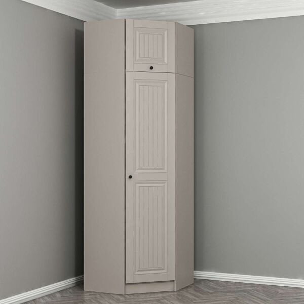 Kale 1 Kapaklı Köşe Dolap + Yüklük Kumtaşı Mebran İlkbahar