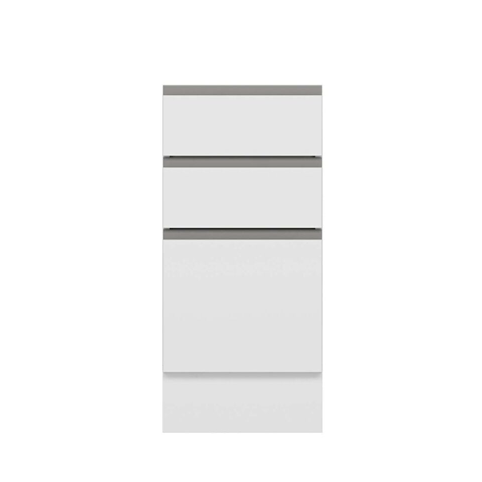 Alvinka Mutfak Modül Hg_J Alt 3Ç1B2K 40Cm Dolap Beyaz Beyaz