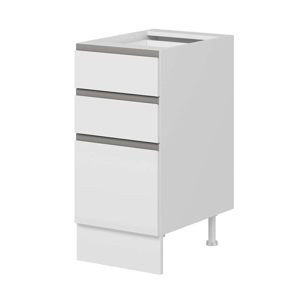 Alvinka Mutfak Modül Hg_J Alt 3Ç1B2K 40Cm Dolap Beyaz Beyaz