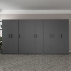 Minar Kale 8 Kapaklı 4 Çekmeceli Dolap Antrasit