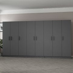 Minar Kale 8 Kapaklı 4 Çekmeceli Dolap Antrasit