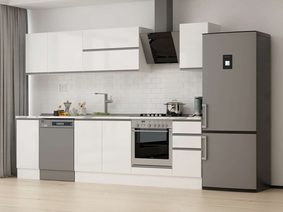 Alvinka 290X210 Cm High Gloss Mutfak Dolabı M-E90S40S40-2