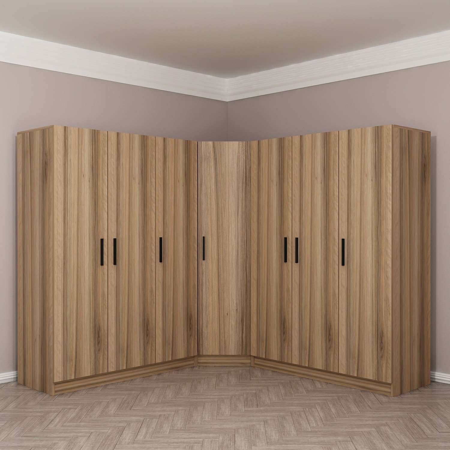 Minar Kale 7 Kapaklı 4 Ç Köşe Dolap Dore