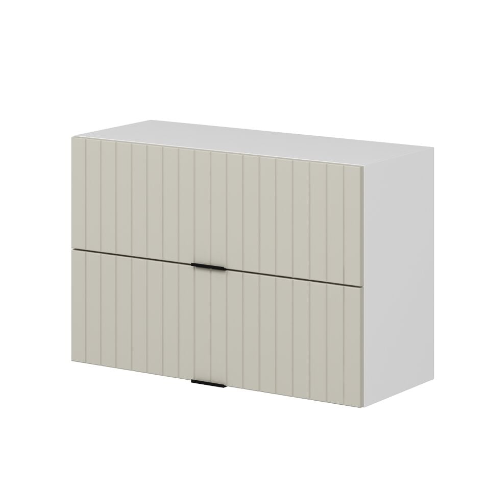 Alvinka Mutfak Modül Mbr_B Üst 2Yk1R 90-H60Cm Dolap Beyaz Kumtaşı Mdf