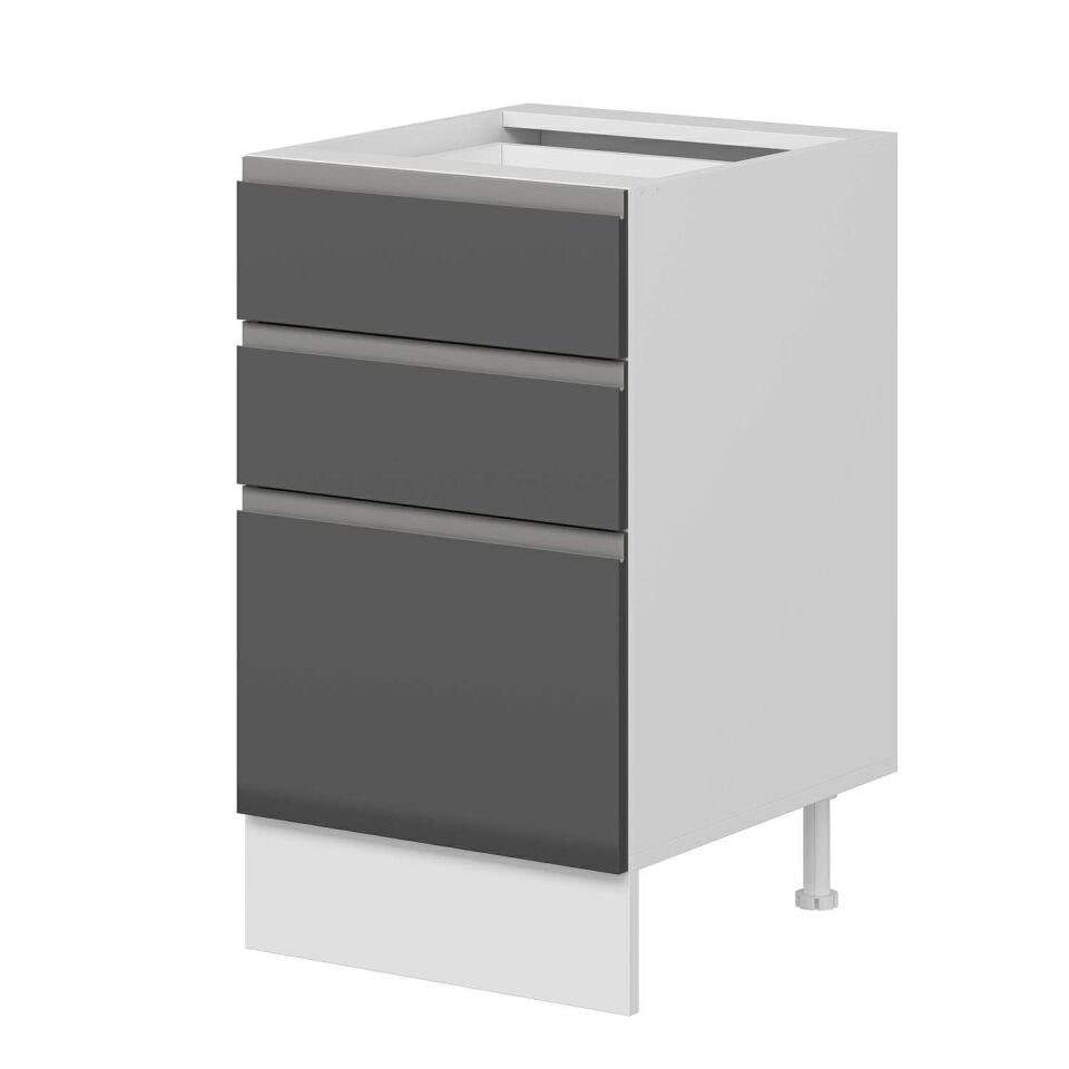 Alvinka Mutfak Modül Hg_J Alt 3Ç1B2K 50Cm Dolap Beyaz Antrasit