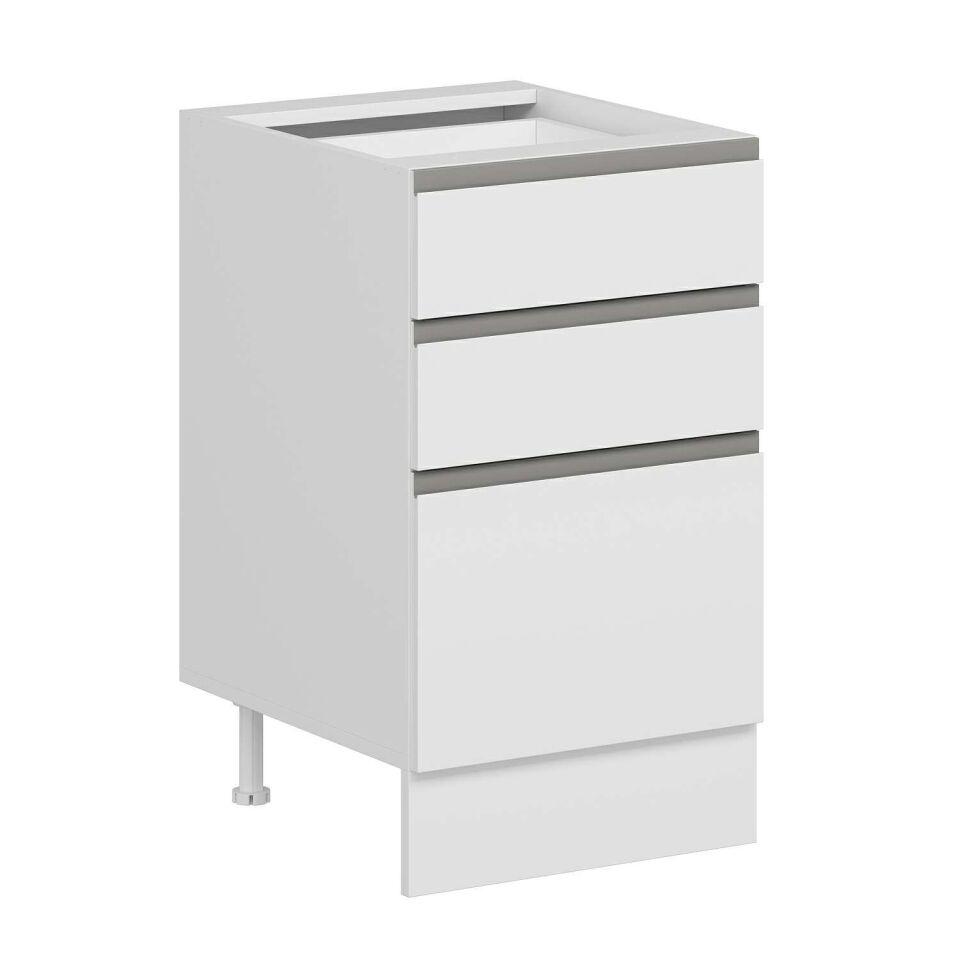 Alvinka Mutfak Modül Hg_J Alt 3Ç1B2K 50Cm Dolap Beyaz Beyaz