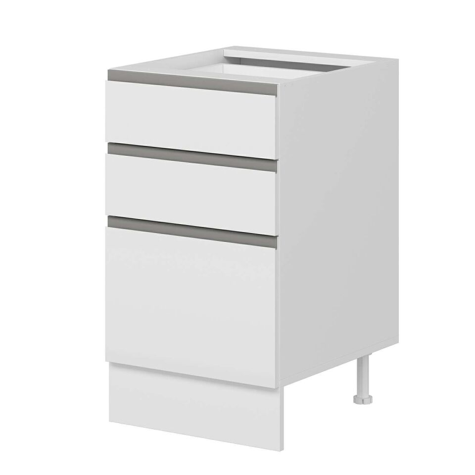 Alvinka Mutfak Modül Hg_J Alt 3Ç1B2K 50Cm Dolap Beyaz Beyaz