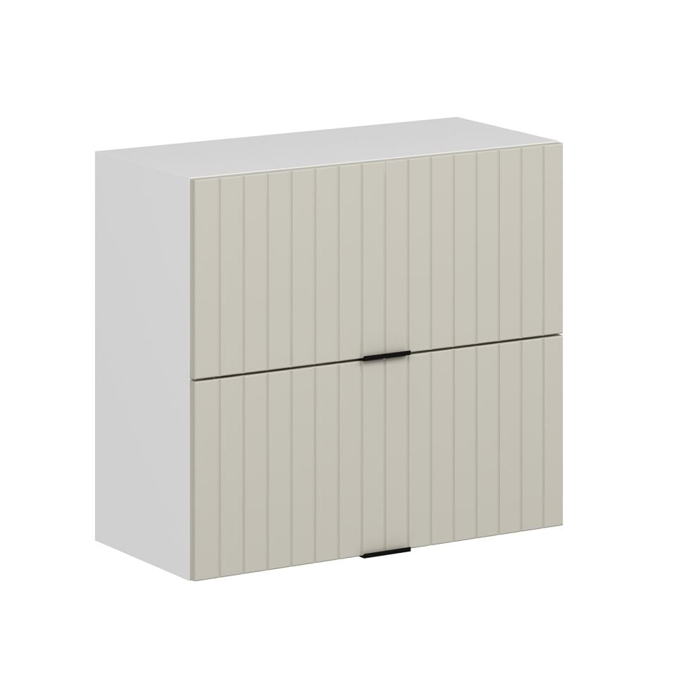 Alvinka Mutfak Modül Mbr_B Üst 2Yk1R 80-H72Cm Dolap Beyaz Kumtaşı Mdf