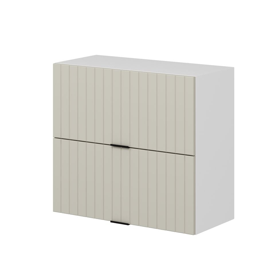 Alvinka Mutfak Modül Mbr_B Üst 2Yk1R 80-H72Cm Dolap Beyaz Kumtaşı Mdf