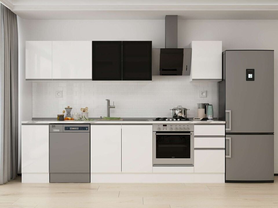 Alvinka 295X210 Cm High Gloss Mutfak Dolabı M-E90S40S45-3