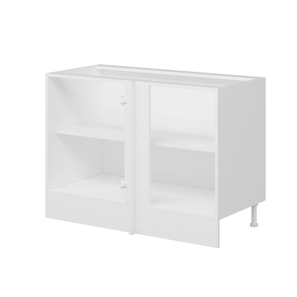 Alvinka Mutfak Modül Mbr_B Alt 1K1R 120Cm Köşe Dolap Beyaz Beyaz