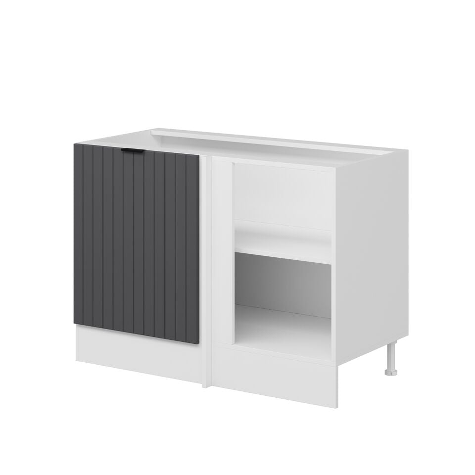 Alvinka Mutfak Modül Mbr_B Alt 1K1R 120Cm Köşe Dolap Beyaz Antrasit