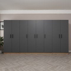 Minar Kale 8 Kapaklı 2 Ç Dolap Dore Antrasit