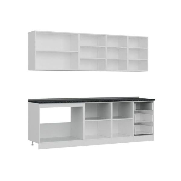 Minar 250 Cm Mutfak Dolabı Beyaz Antrasit 250-A1