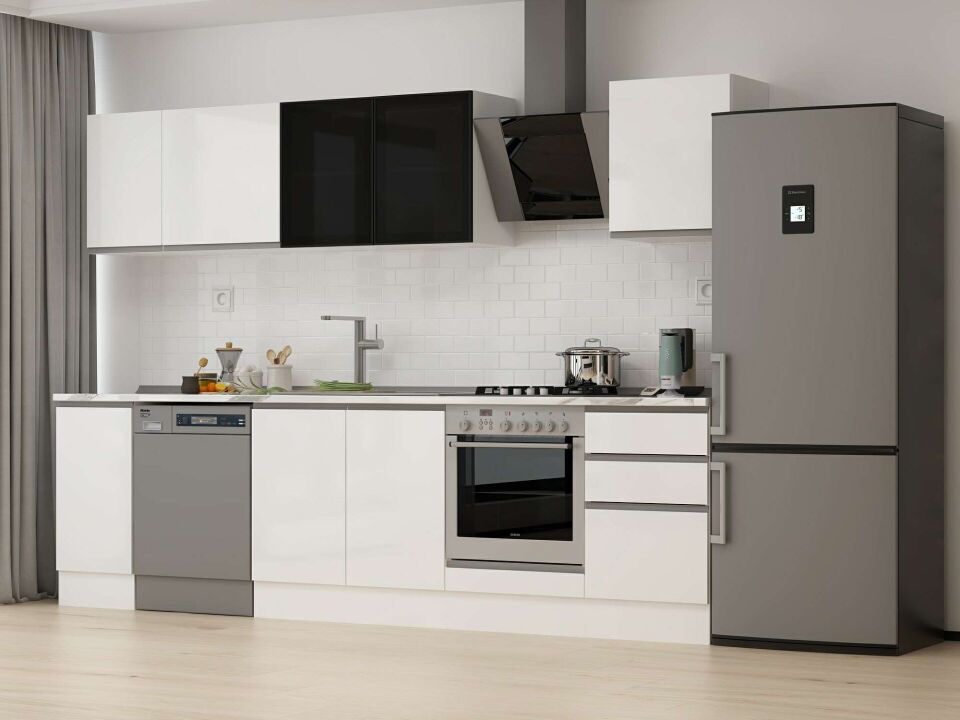 Alvinka 300X210 Cm High Gloss Mutfak Dolabı M-E90S40S50-3