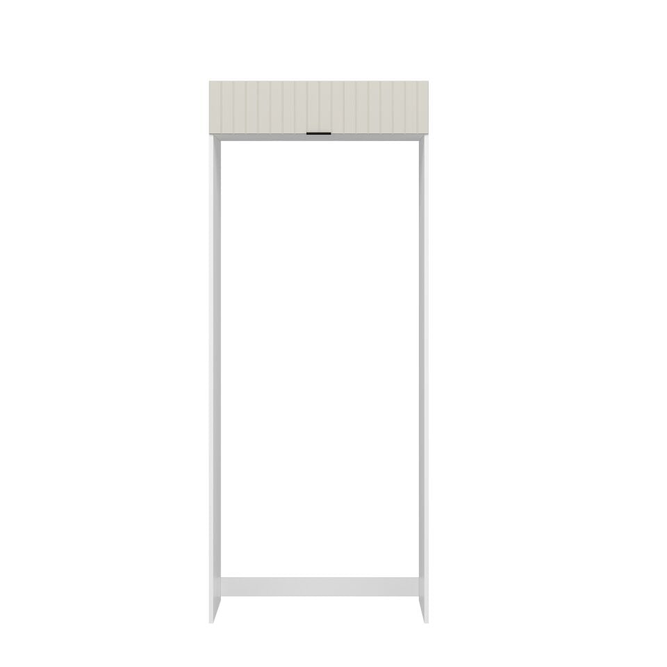 Alvinka Mutfak Modül Mbr_B 90-H222Cm Buz Dolabı Beyaz Kumtaşı