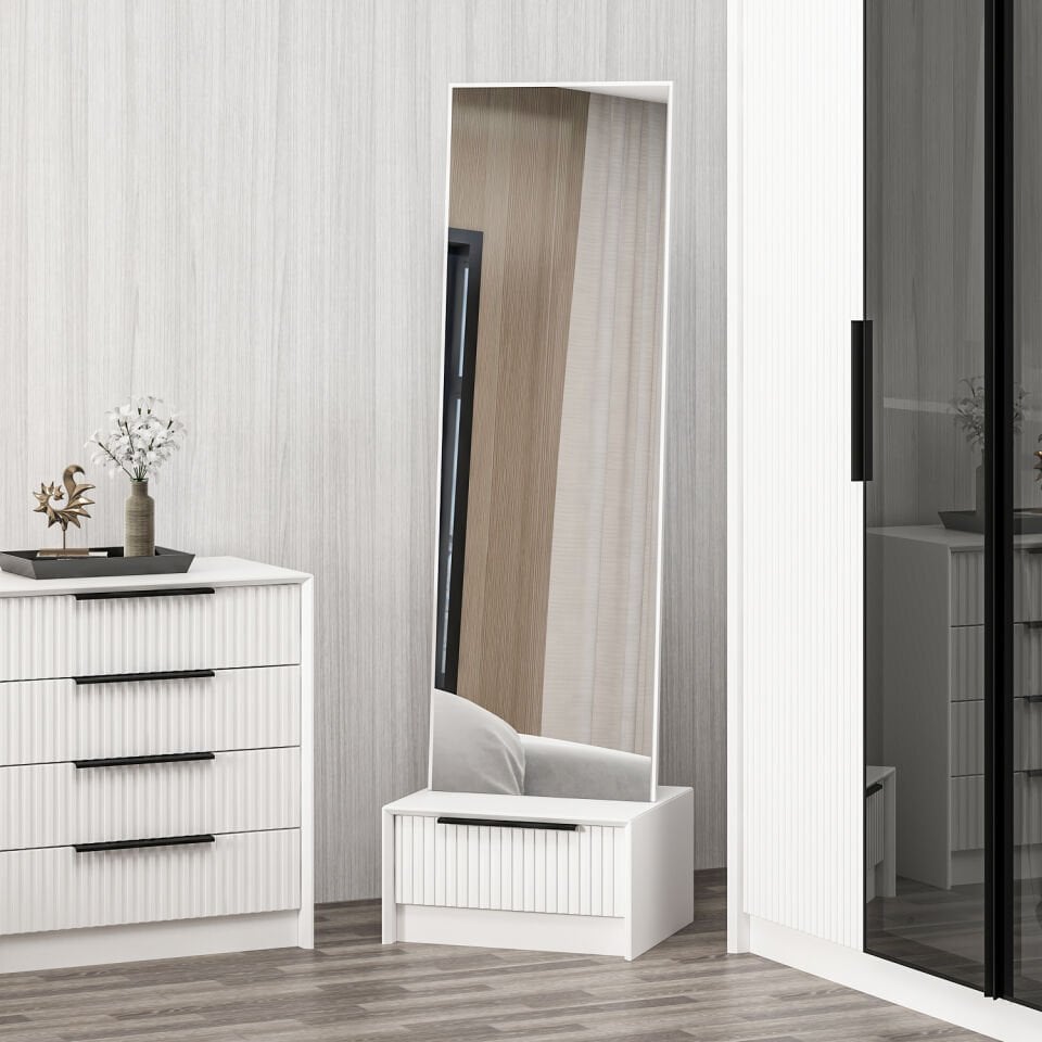 Kale Luxe Boy Aynası - Beyaz