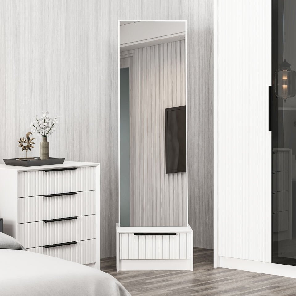 Kale Luxe Boy Aynası - Beyaz