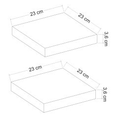 Minar Gizli Tutuculu 2'li Duvar Rafı 23 cm - Sonomo
