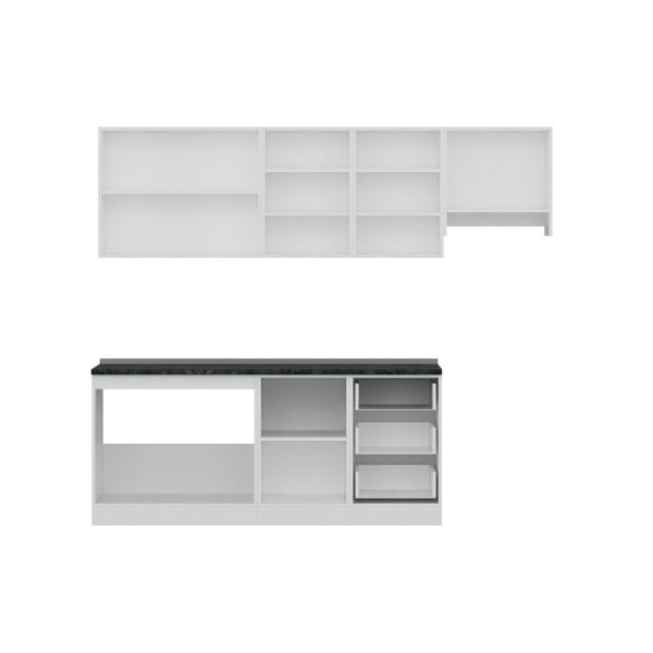 Minar 250 Cm Mutfak Dolabı Beyaz Antrasit 250-A7