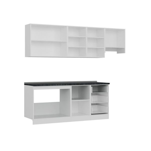 Minar 250 Cm Mutfak Dolabı Beyaz Antrasit 250-A7