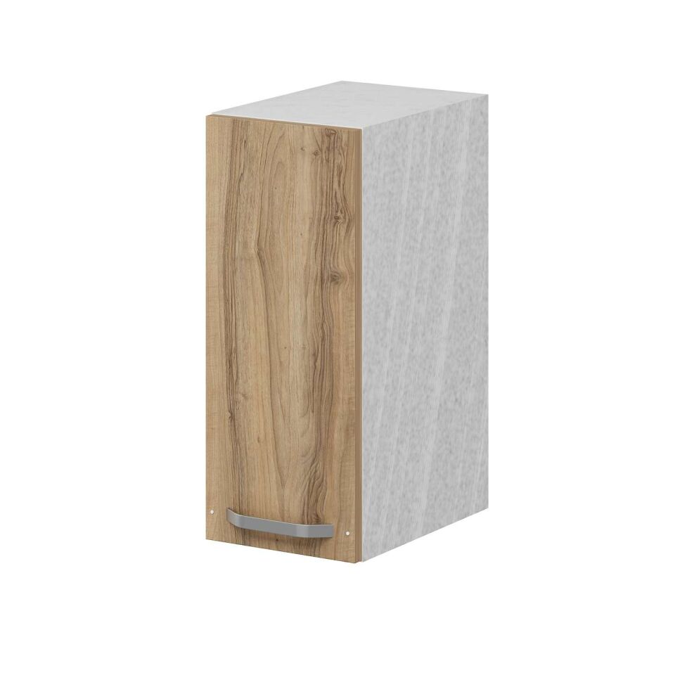 Alvinka Mutfak Modül Üst 1Dk1R 25-H60Cm Duz  Beyaz Dore Mdf Gövde