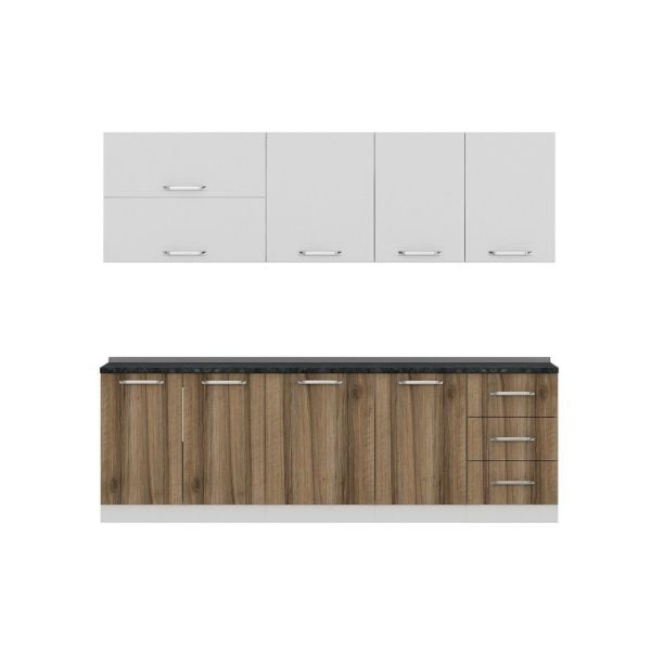 Minar 250 Cm Mutfak Dolabı Beyaz Dore 250-D1