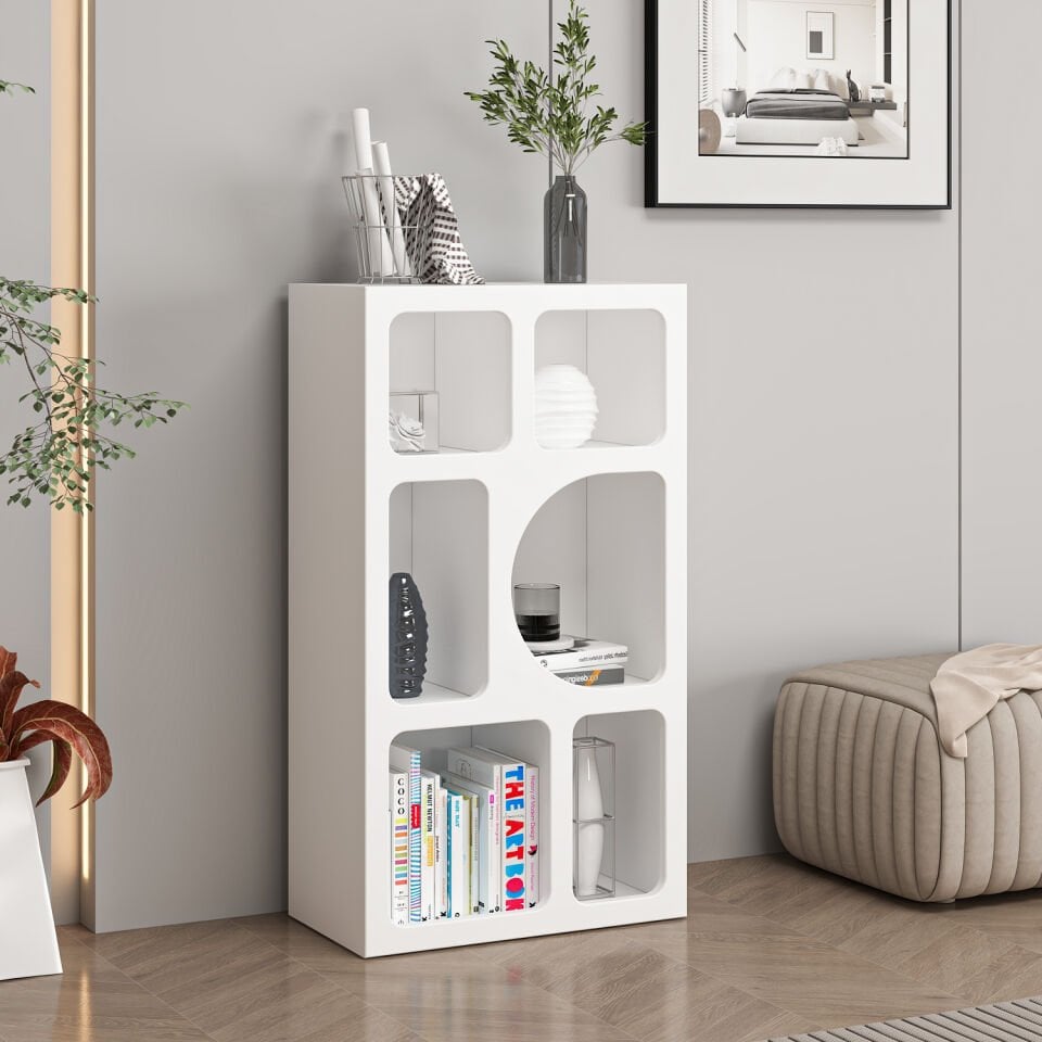 Bohem Kitaplık 90 Cm Mebran - Beyaz