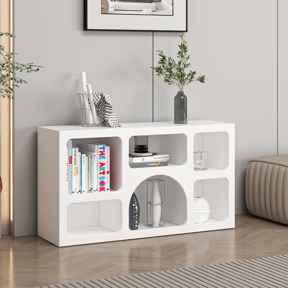 Bohem Kitaplık 90 Cm Mebran - Beyaz