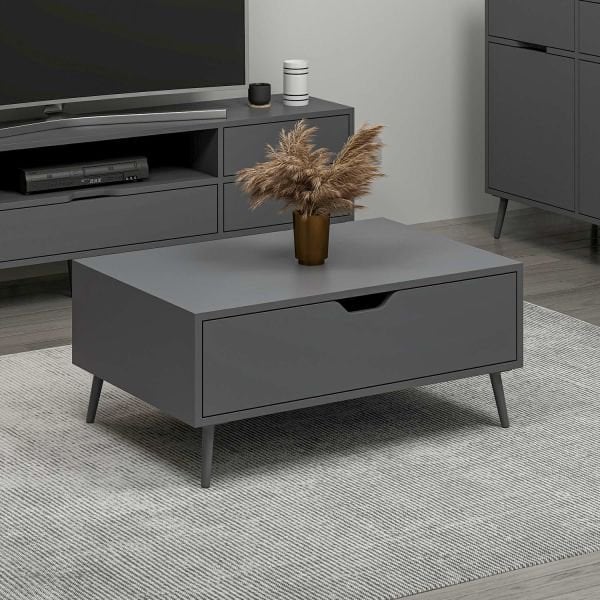 Elina Ayaklı Orta Sehpa - Antrasit/Antrasit