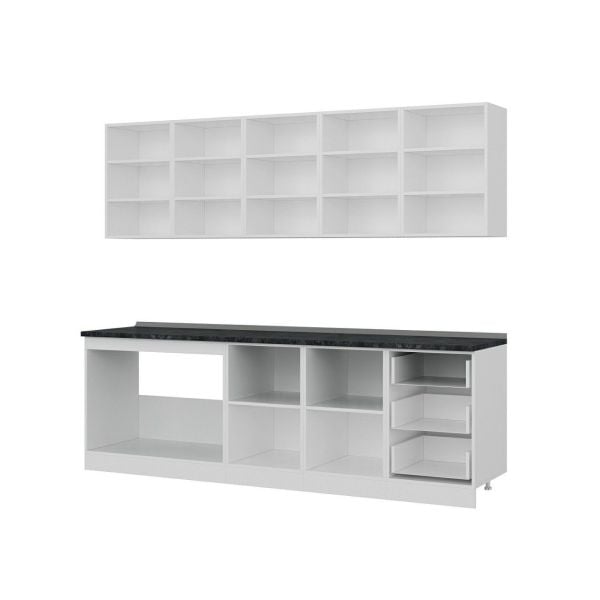 Minar 250 Cm Mutfak Dolabı Beyaz Dore 250-D2