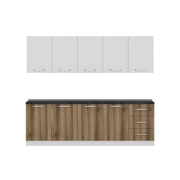 Minar 250 Cm Mutfak Dolabı Beyaz Dore 250-D2