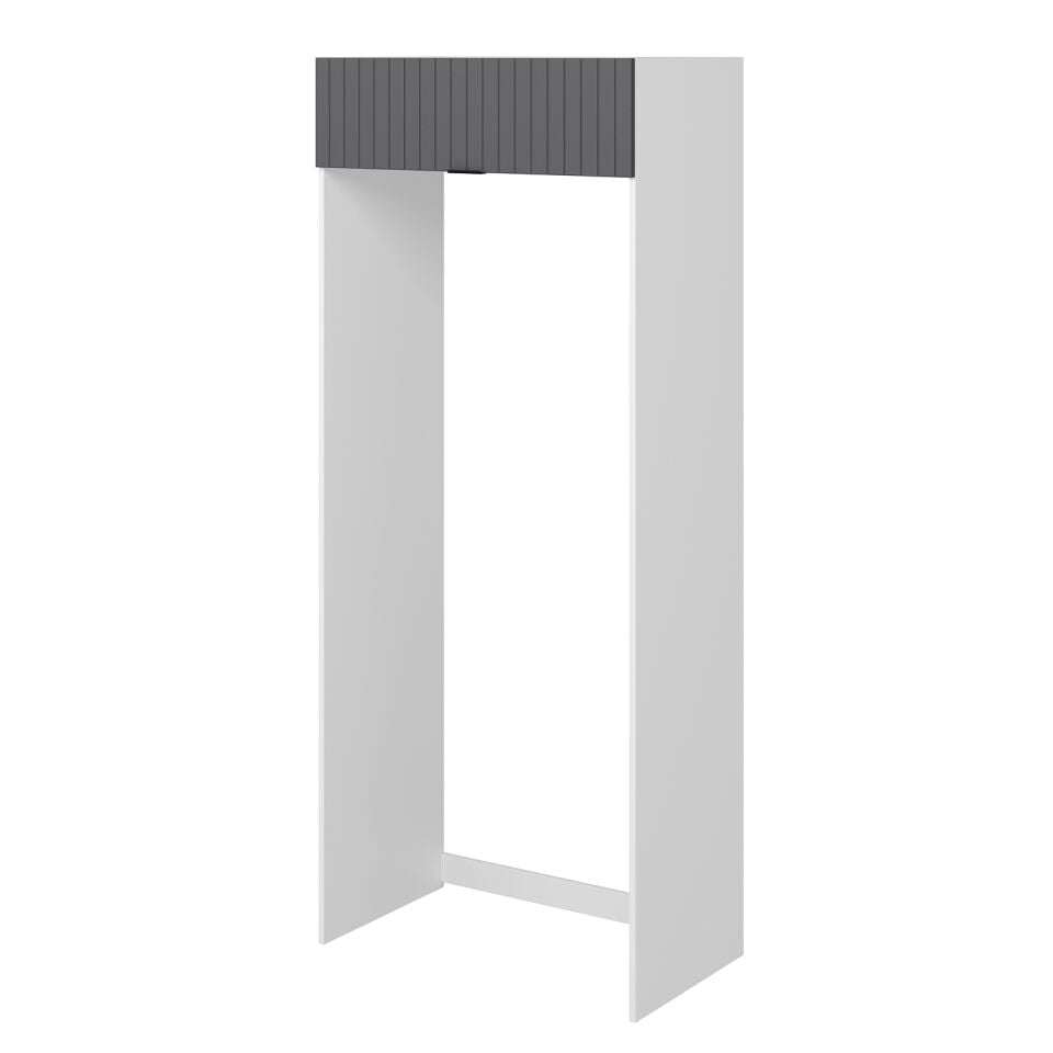 Alvinka Mutfak Modül Mbr_B 100-H240Cm Buz Dolabı Beyaz Antrasit