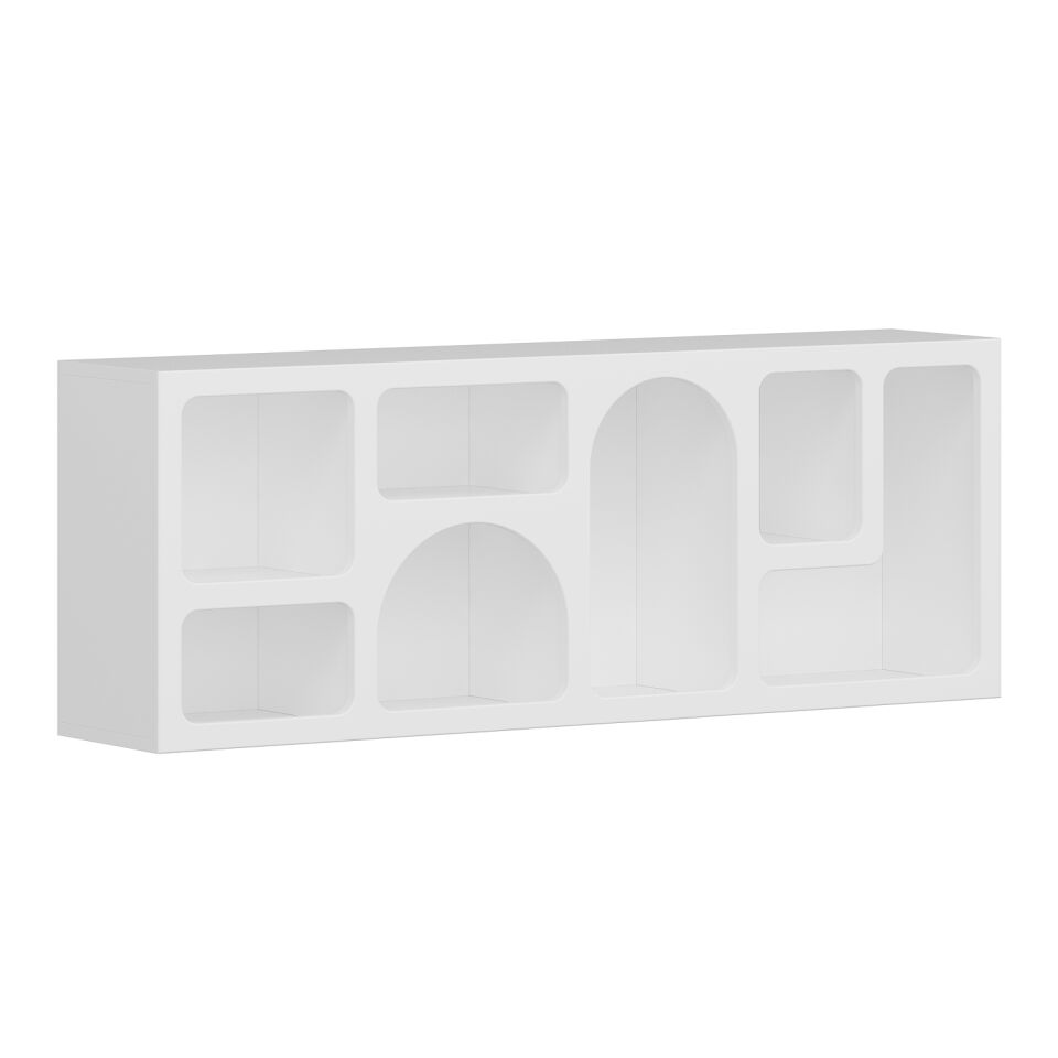 Bohem Kitaplık 135 Cm Mebran - Beyaz