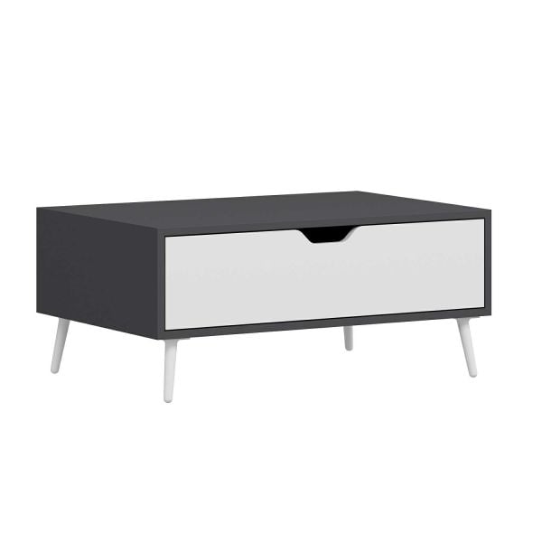 Elina Ayaklı Orta Sehpa - Antrasit/Beyaz