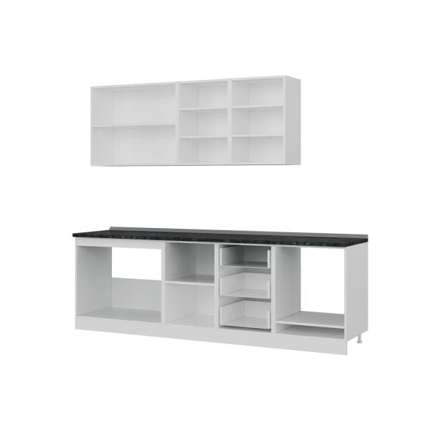 Minar 250 Cm Mutfak Dolabı Beyaz Dore 250-D3