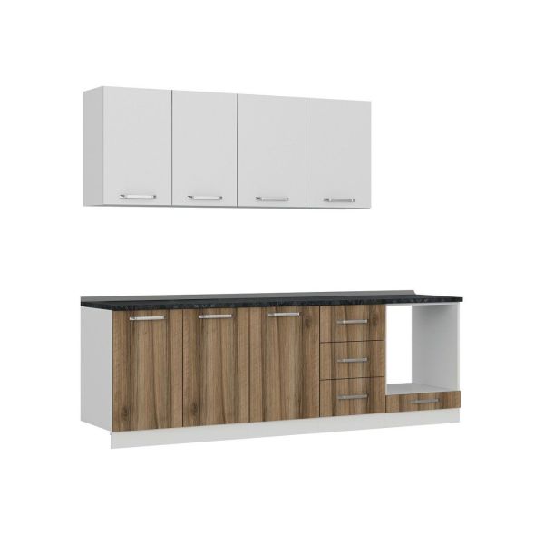 Minar 250 Cm Mutfak Dolabı Beyaz Dore 250-D3