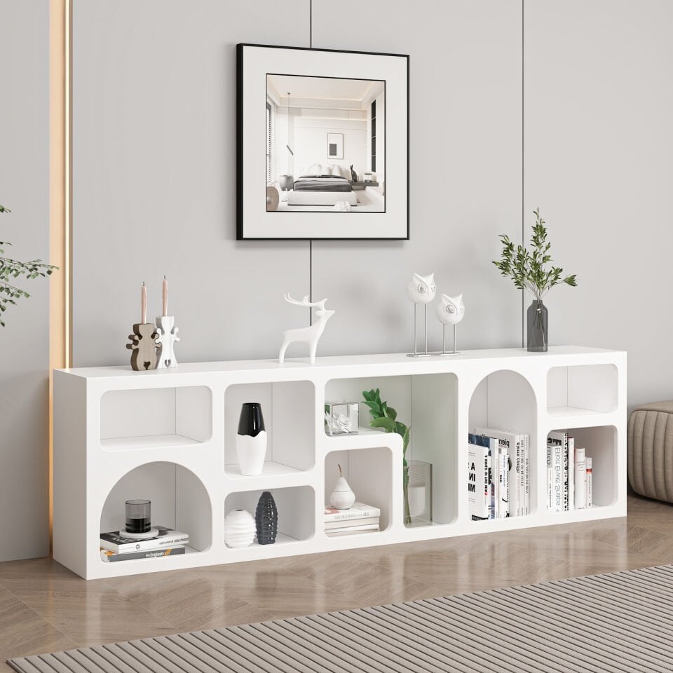 Bohem Kitaplık 170 Cm Mebran - Beyaz