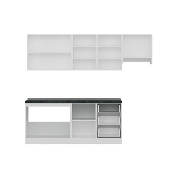 Minar 250 Cm Mutfak Dolabı Beyaz Dore 250-D4