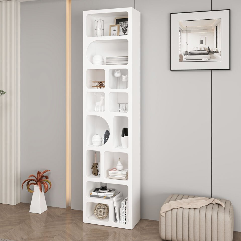 Bohem Kitaplık 205 Cm Mebran - Beyaz