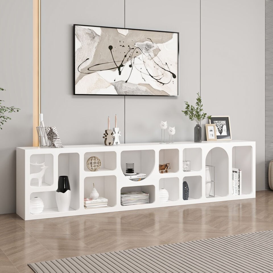 Bohem Kitaplık 205 Cm Mebran - Beyaz