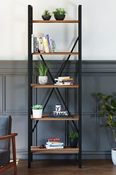 Ceramical Kitaplık 60 - Barok Ceviz