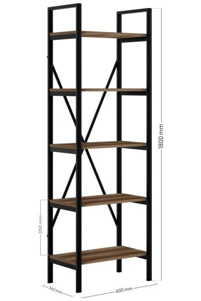 Cera Kitaplık 60 - Barok Ceviz