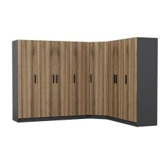 Minar Kale 8 Kapaklı 4 Ç Köşe Dolap Antrasit Dore