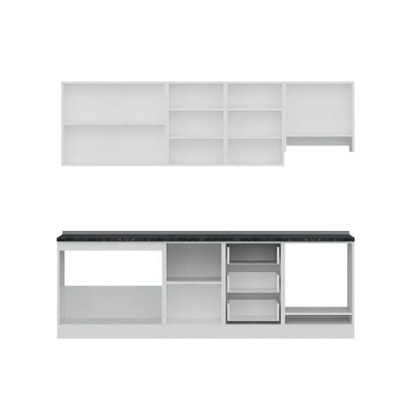 Minar 250 Cm Mutfak Dolabı Beyaz Dore 250-D5