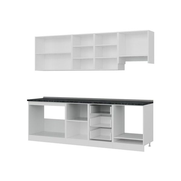 Minar 250 Cm Mutfak Dolabı Beyaz Dore 250-D5