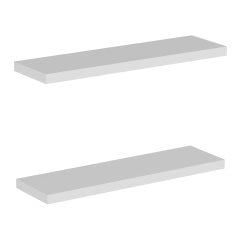 Minar Gizli Tutuculu 2'li Duvar Rafı 80 cm - M.Beyaz